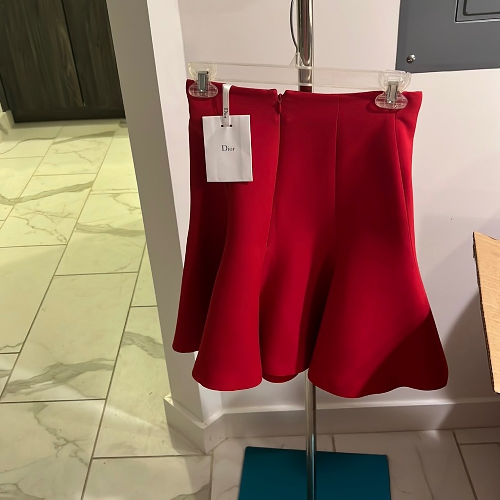 Christian Dior red skirt - size 34 - excellent condition- with tags